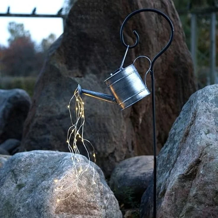 ++LED-Solarstab "Dew Drop Water Can", schwarz – Bild 2