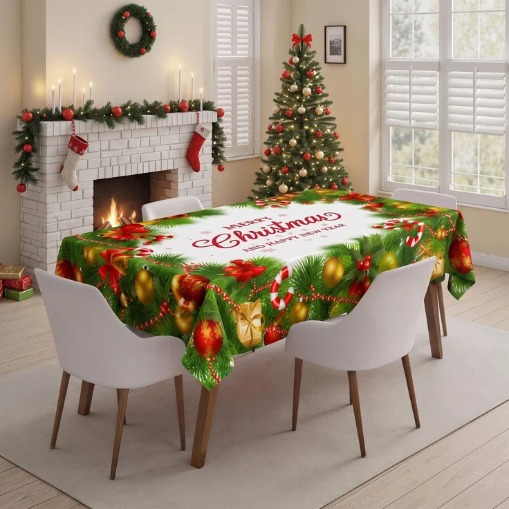 Hermia Concept 'Xmas 5' Tischdecke, Mehrfarbig, 160 x 220 cm – Bild 1