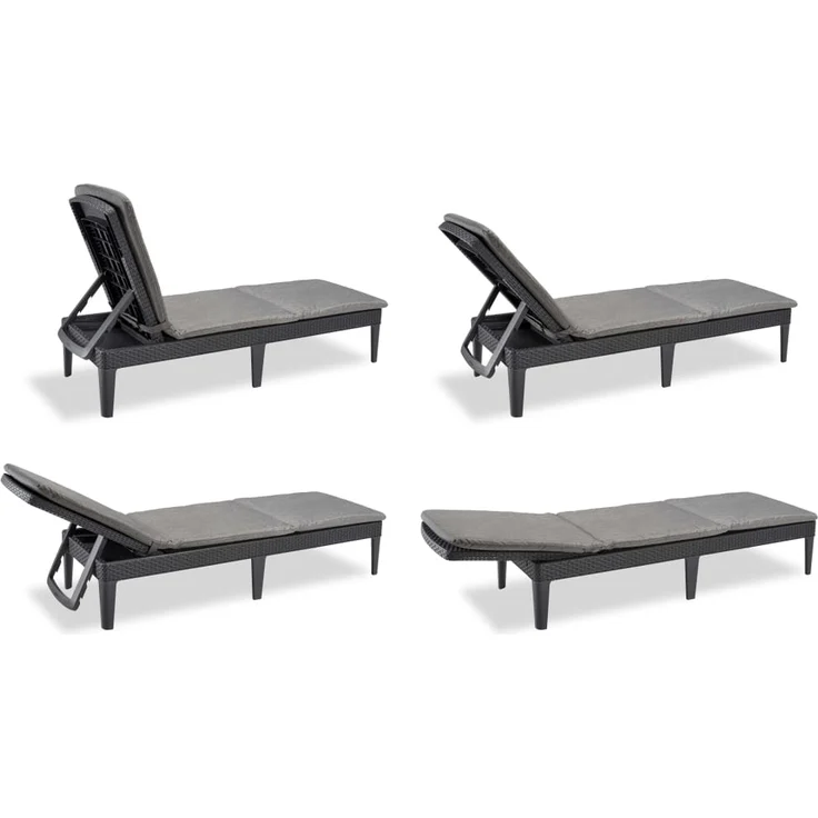 Keter Sonnenliege mit Auflage Jaipur Graphitgrau 432693 – Bild 3