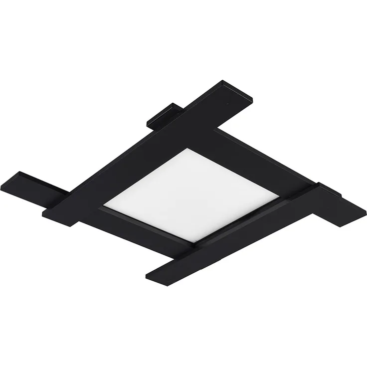 LED Deckenleuchte, Backlight, schwarz, L 59 cm