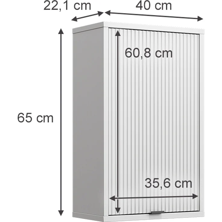 Badezimmer Eliza Weiß 40 x 65 cm mit eine Tür Vicco – Bild 3