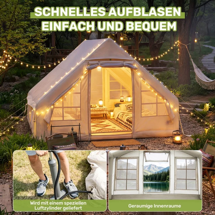 Hawthyhome Faltpavillon 3x3m Pop Up Partyzelt, wasserdicht & UV-Schutz 50+, One-Touch-Schnellaufbau, 3 Höhenstufen, stabiles Kohlenstoffstahl-Gestell, inkl. Tragetasche, für Garten, Camping & Outdoor, Blau – Bild 6