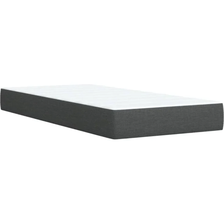 vidaXL Boxspringbett mit Matratze Dunkelgrau 90x200 cm Stoff 3285765 – Bild 10