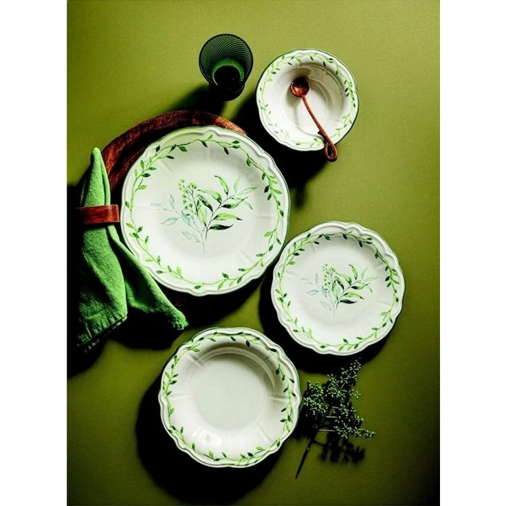 Hermia Concept Geschirr-Set Olivessa (24-tlg), 6 Personen, Porzellan, Tafelservice, 24 Teile, für 6 Personen – Bild 2