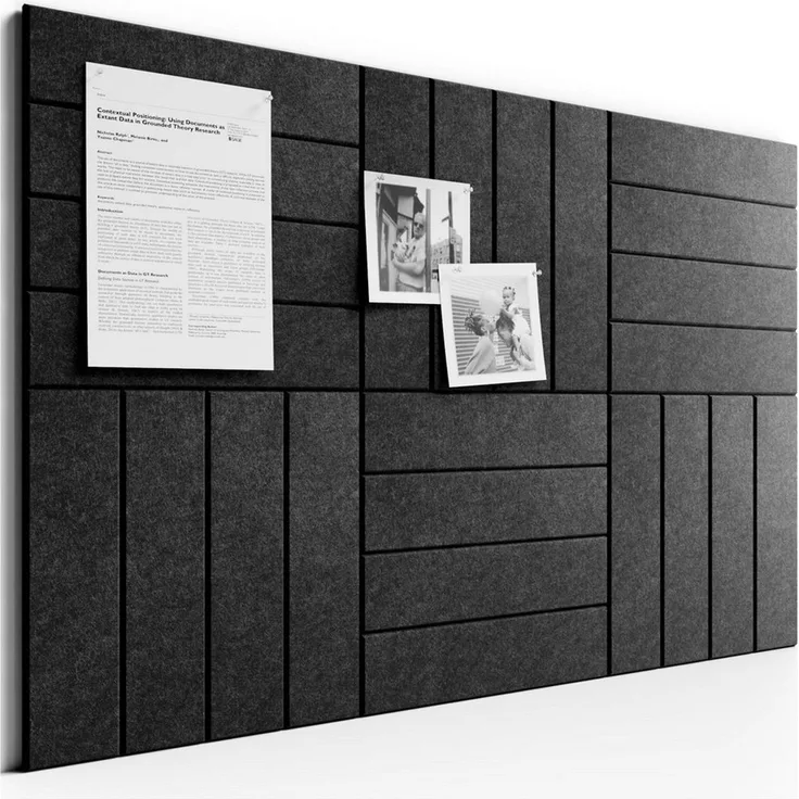 Agger Pinnwand Filz-Pinnwand-Fliesen 30x30 cm – Alternative zu Korktafeln – 6er, (6-tlg), Dicke Wandpaneele für die Bürogestaltung