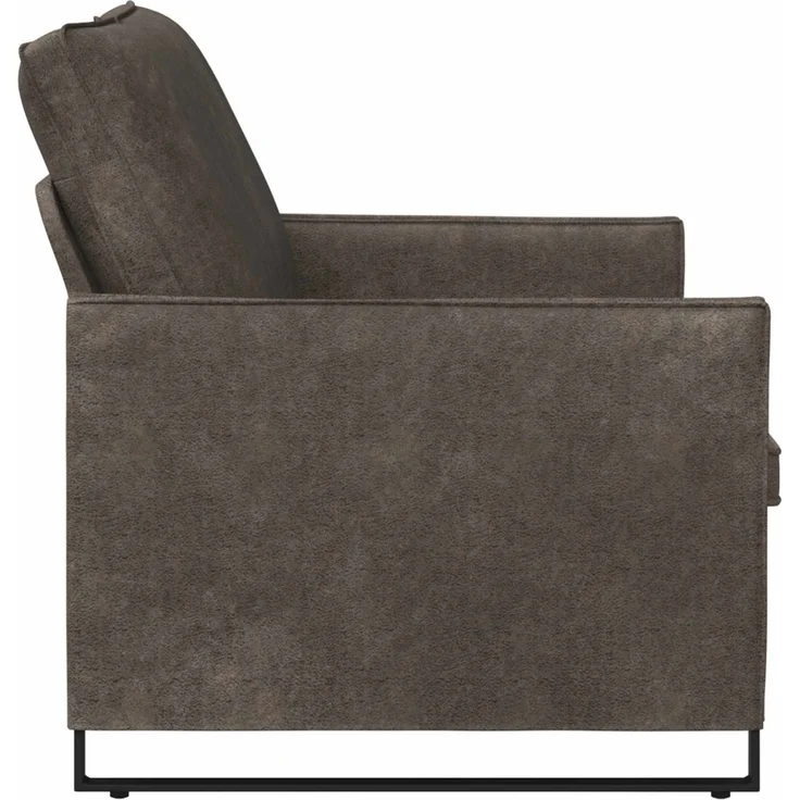 vidaXL 2-Sitzer Sofa Dunkelgrau 130 x 81 x 82 cm Kunstwildleder 42040993 – Bild 3