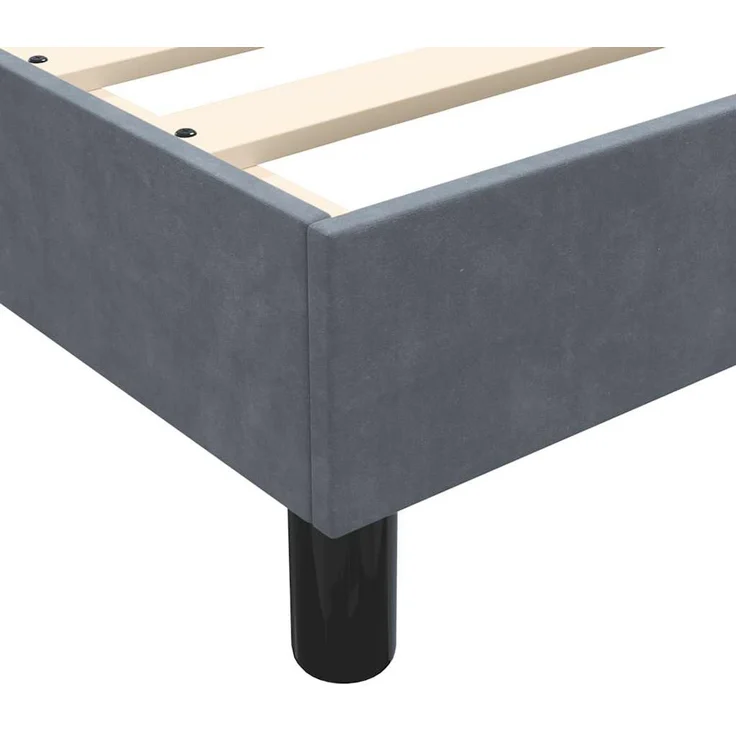 vidaXL Boxspringbett ohne Matratze Dunkelgrau 180x220 cm Samt 3315886 – Bild 8