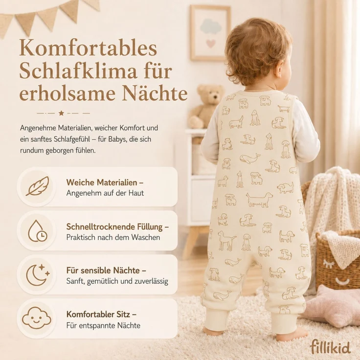 Fillikid Ganzjahres-Schlafsack mit Füßen Exklusiv – Bild 8