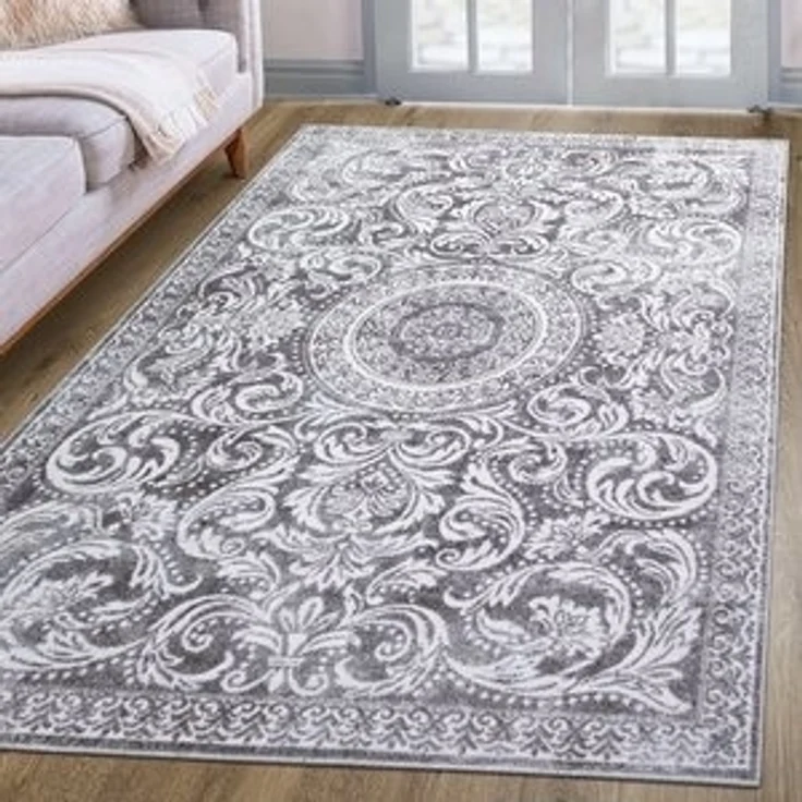 oKu-Tex Teppich Victoria Wohnzimmerteppich 3-D Effekt, Orientalisches Muster, Teppich Kurzflor, Medallion, weicher Flor, pflegeleicht – Bild 6