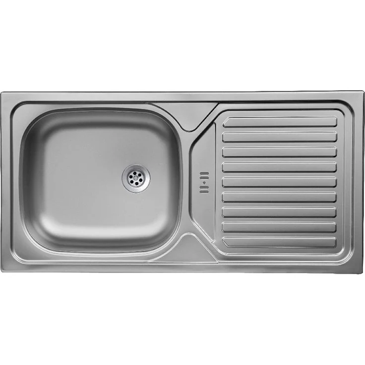 Küchenzeile 420 cm in grau, Arbeitsplatte in Eiche, MONTERREY-03 – Bild 6