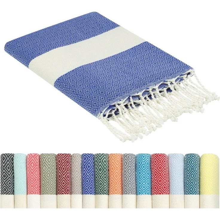 furora HOLIDAY Strandtuch groß 100x200 cm Strand Tuch, aus Baumwolle, Hamamtuch Badetuch, leicht, lang, dünn & kompakt – Bild 5