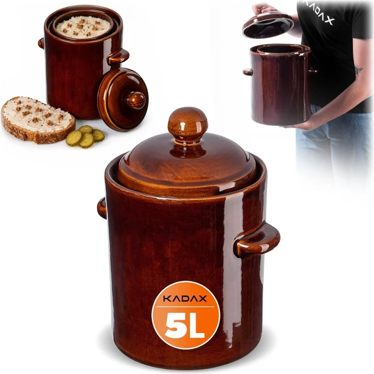KADAX Fassbeiztopf mit Kragen 5L – Bild 1