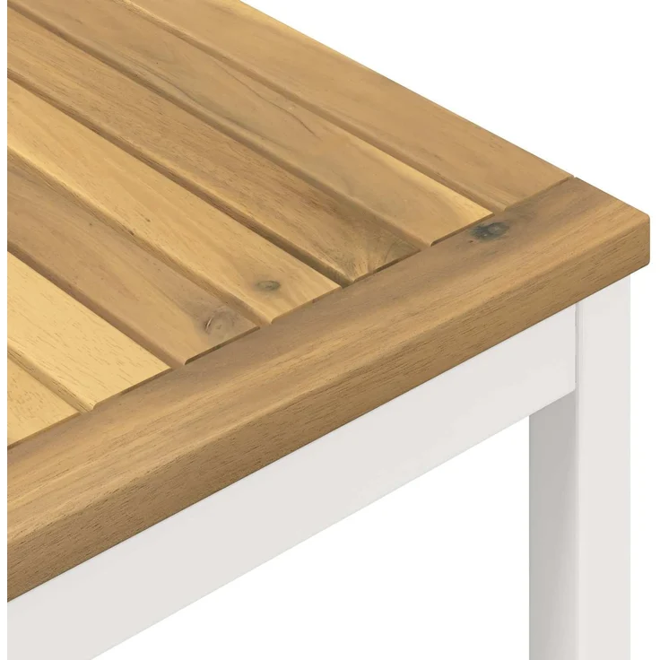 vidaXL Gartentisch NAARDEN Weiß 196 x 100,5 x 75 cm Massivholz Akazie 3394427 – Bild 6