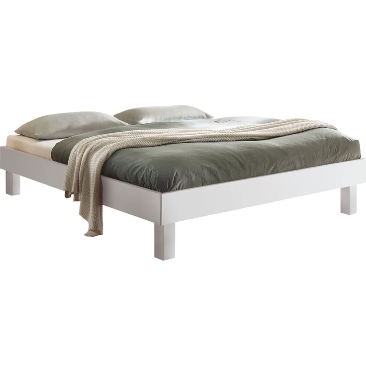 Hasena Trento Rapallo Massivholzbett 100x200 Buche weiss deckend, lackiert 20