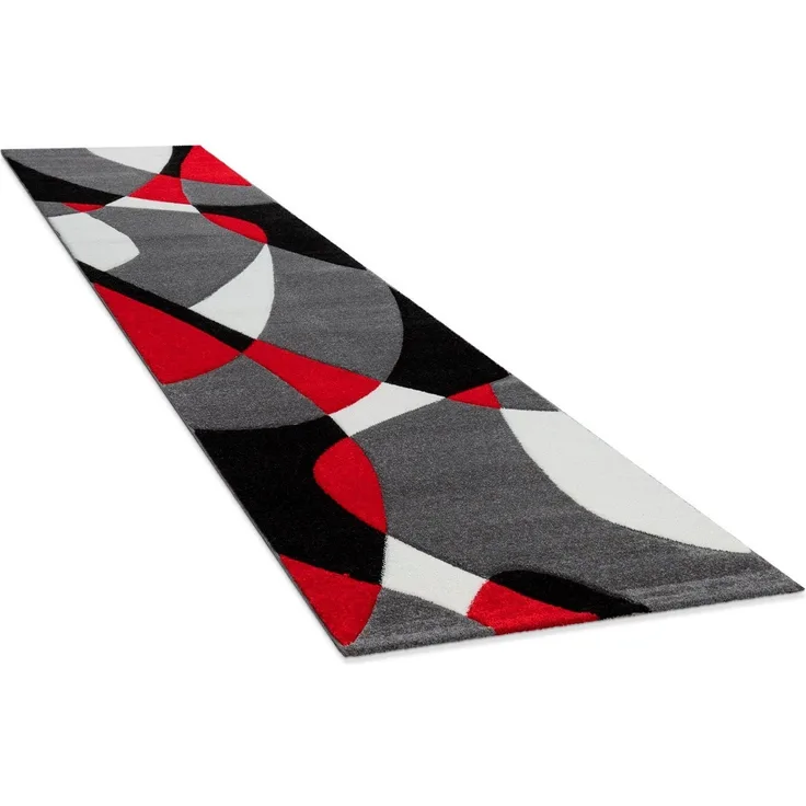 Paco Home Läufer Diamond 664, rechteckig, Höhe: 18 mm, Teppich-Läufer, Kurzflor, 3D-Design, modernes geometrisches Muster