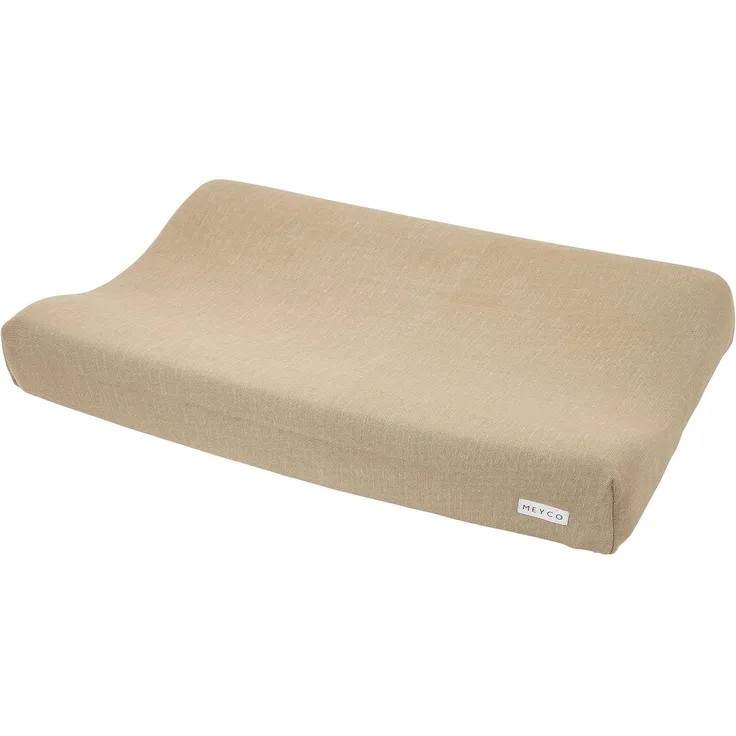Meyco Baby Knit Basic Wickelauflagenbezug (weich und hautfreundlich, aus 100% Baumwolle, waschbar, einfache Pflege, trocknergeeignet, Größe: 50x70 cm), Taupe