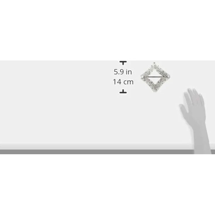 Gardinia Raffhalter für Vorhänge Raute 10 x 10 cm Edelstahloptik – Bild 4