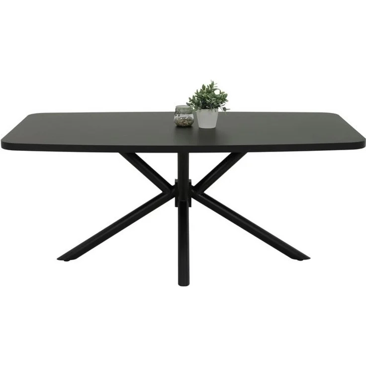 HELA Esstisch JANA (1-St), ABS-Kante, Melamin, bootsförmig, aufgedoppelt, Breite 180 cm – Bild 4