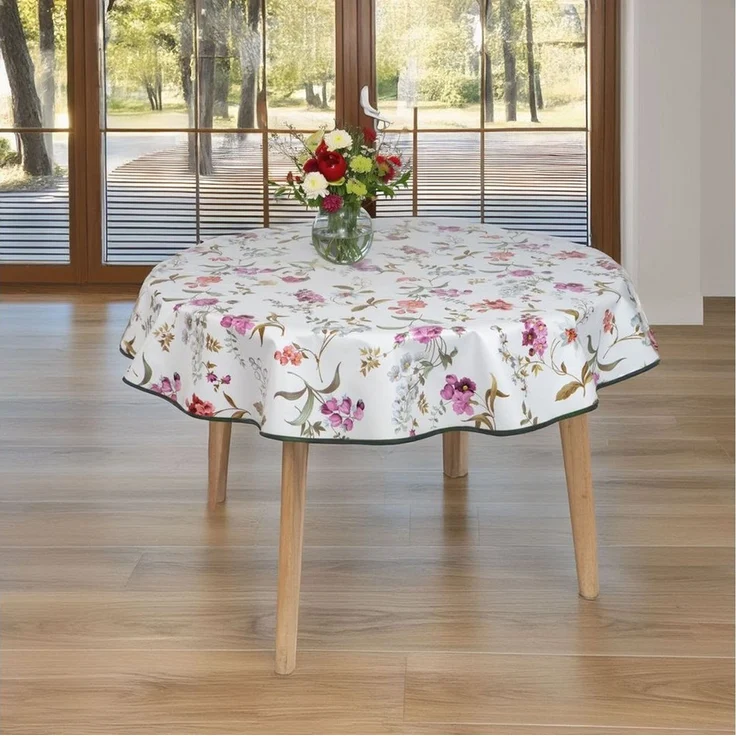 laro Tischdecke rund 140 cm wachstuchtischdecke Tischdecke abwaschbar – Bild 3