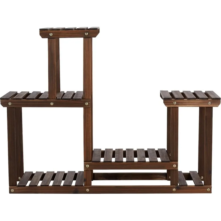 Yaheetech Blumenständer, aus Holz, für Balkon 95x25x73 cm