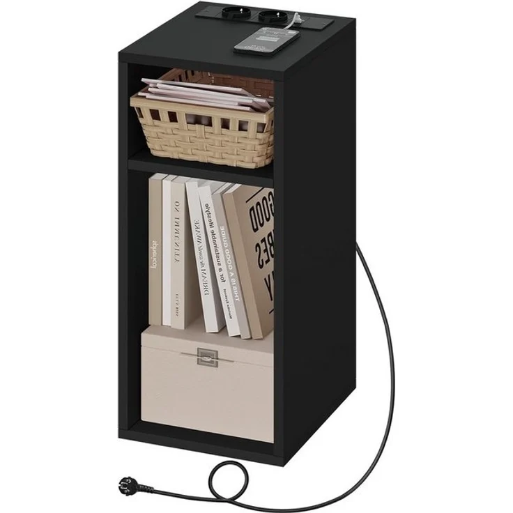 Woltu Nachttisch (1-St), mit Ladefunktion, schmaler Beistelltisch – Bild 4