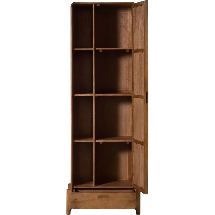 Schrank Mango/Seegras 70x40x200 hellbraun lackiert MIZUMI #111 – Bild 3
