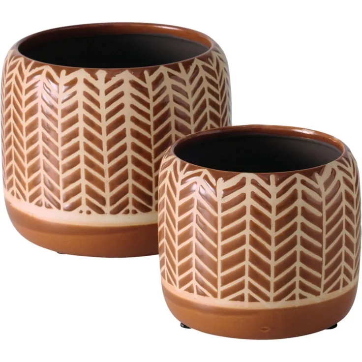 Übertopf LITA DH 14x12 cm braun Blumentopf Blumenkübel Pflanzenkübel