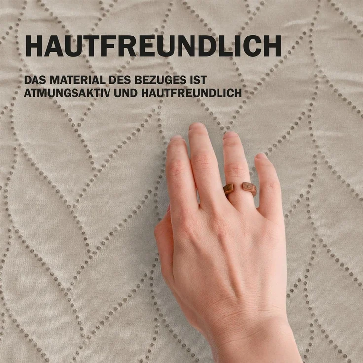 Tagesdecke XXL (220x240 cm) mit wattierter Zwischenlage (Beige) Bettüberwurf - ÖKO-Tex 100, Sommerdecke gesteppt - Steppdecke, Wendedecke – Bild 7