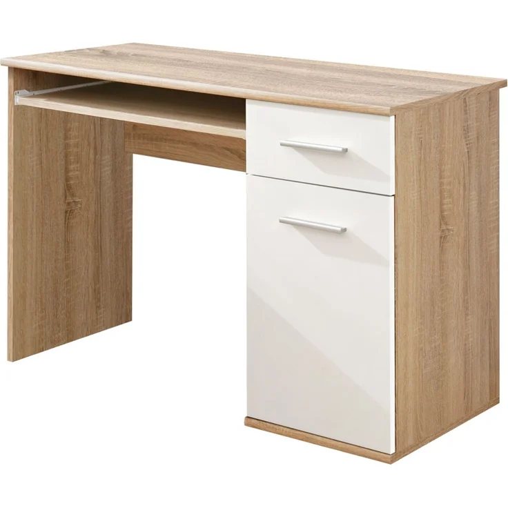 Schreibtisch Superior in weiß und Eiche 104 cm – Bild 6