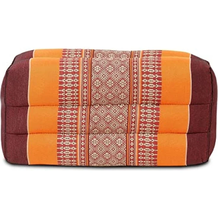 Oriental Galerie Nackenkissen Nackenkissen Thai Motiv Weinrot Orange KB3, 1-tlg. – Bild 5