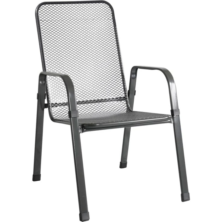 MFG MEC-STOR 4x Streckmetall Stapelsessel Gartenstuhl stapelbar – Bild 3