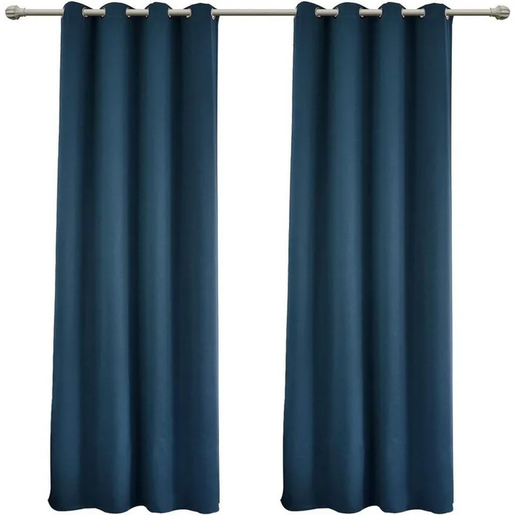 Woltu Vorhang (2 St), Ösen, blickdicht, Leichte Wärmeisolierend Kälteschutz