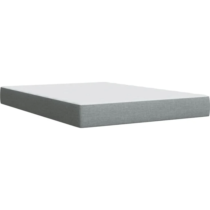 vidaXL Boxspringbett mit Matratze Hellgrau 140x200 cm Stoff 3287493 – Bild 9