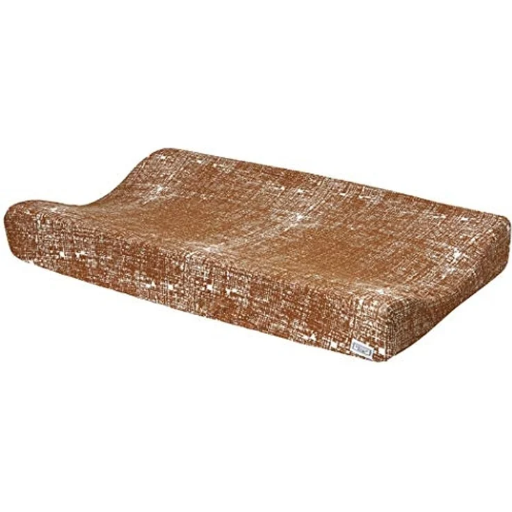 Meyco Baby Fine Lines Wickelauflagenbezug (weich und hautfreundlich, aus 100% Baumwolle, waschbar, einfache Pflege, trocknergeeignet, Größe: 50x70 cm), Camel – Bild 1