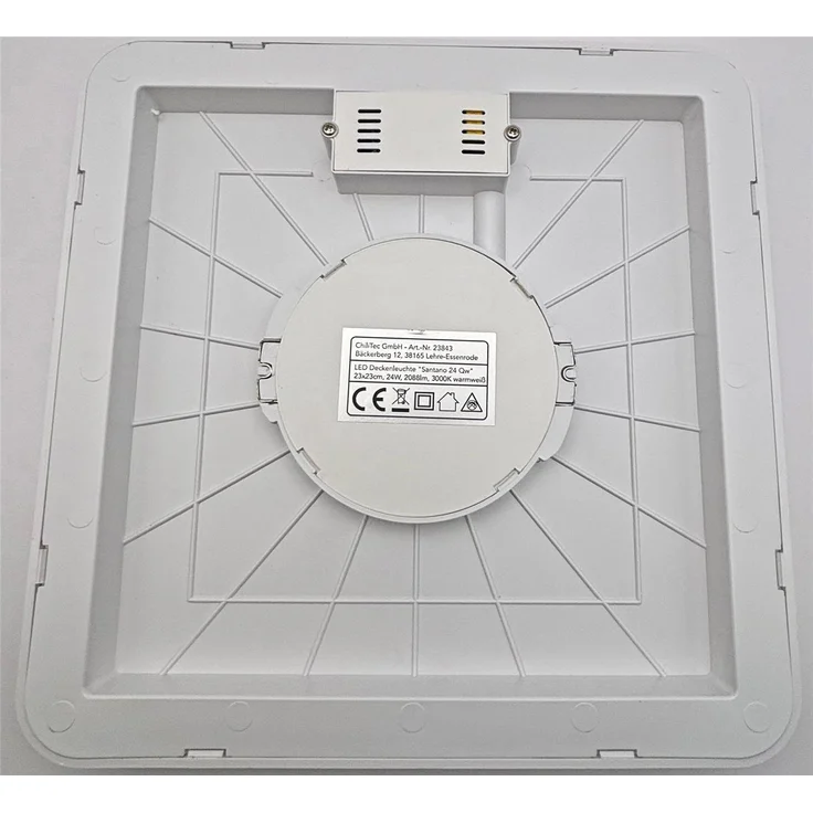 LED Deckenleuchte "Santano 24 Qw" 23x23cm, 24W, 2088lm, 2900K warmweiß – Bild 8