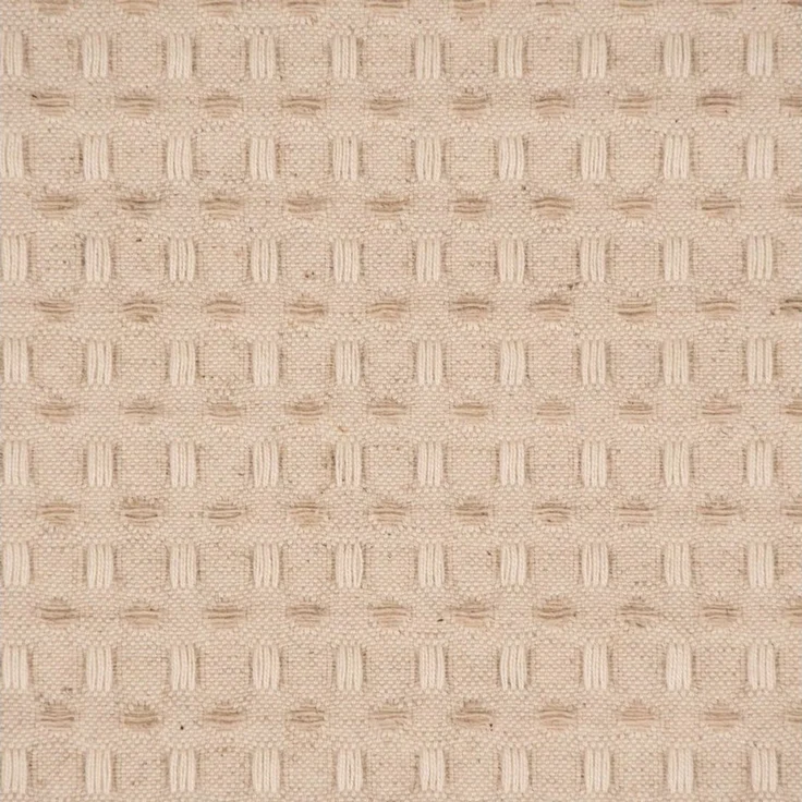 SCHÖNER LEBEN. Vorhang SCHÖNER LEBEN. Vorhang Baumwollstoff Reliefstruktur natur 245cm, Ösen, blickdicht, Baumwolle, handmade – Bild 4