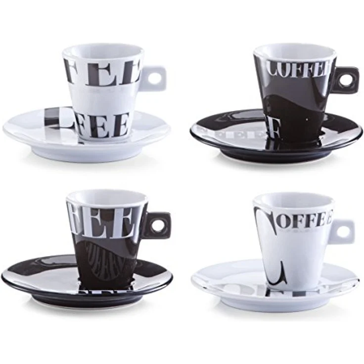 ZELLER 26540 Espresso-Set COFFEE STYLE, 8-tlg, Porzellan – Bild 1