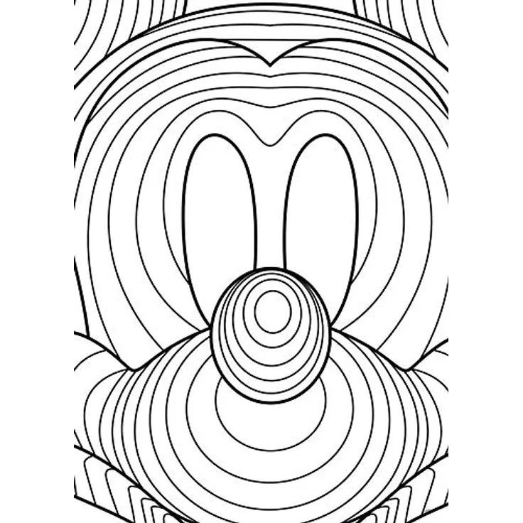 Komar Disney Wandbild Mickey Mouse Lines, Kunstdruck für Kinderzimmer, 50x70cm ohne Rahmen, hochwertiger Druck auf fotopapier, Made in Germany
