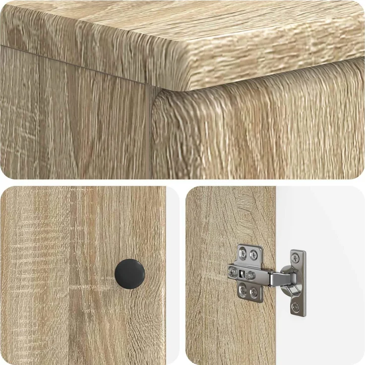 vidaXL 3-teiliges Badezimmer-Schranksystem BREDA Sonoma-Eiche 3417479 – Bild 7