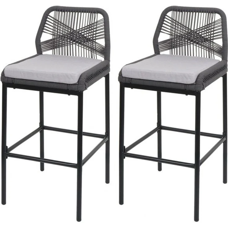 MCW Barhocker MCW-O21-M (2 St), Inkl. Sitzkissen, Stoffqualität 180 g/m, Verstellbare Fußbodenschoner – Bild 4