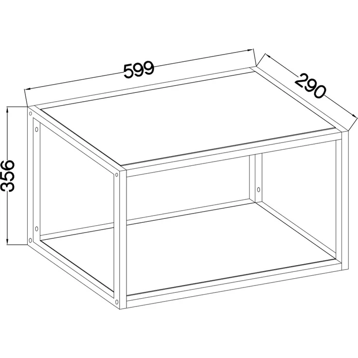 Küchen Hängeschrank Regal 60 cm Küche SIENA, MONZA, ARONA Schwarz Küchenzeile – Bild 2