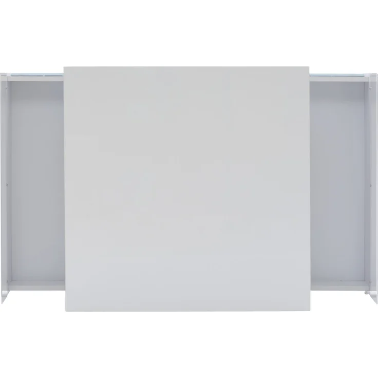 Couchtisch, mit LED-Beleuchtung, 2 Schubladen & transparentem Display, 70x70x41 cm, Weiß – Bild 10