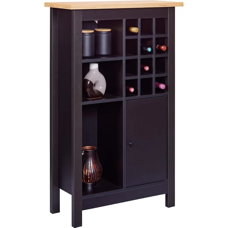 Interlink Highboard AMSTERDAM - Esszimmer & Wohnzimmer in Schwarz-Artisan Eiche – Bild 4