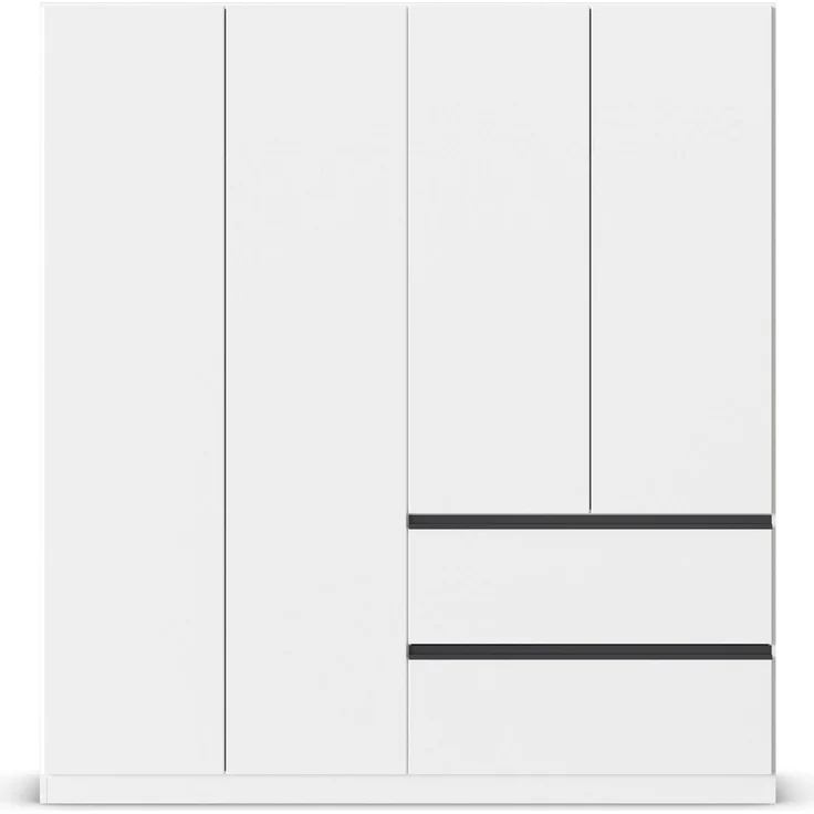 rauch Kleiderschrank, Drehtürenschrank COSTA, 4-türig, push-to-open, Alpinweiß, 181 x 197 x 54 cm – Bild 2