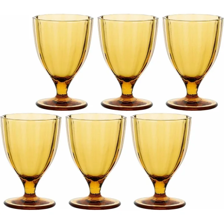 Rose&Tulipani Rose&Tulipani 6er-Set Gläser 300 ml bernsteinfarben R11650003CZ