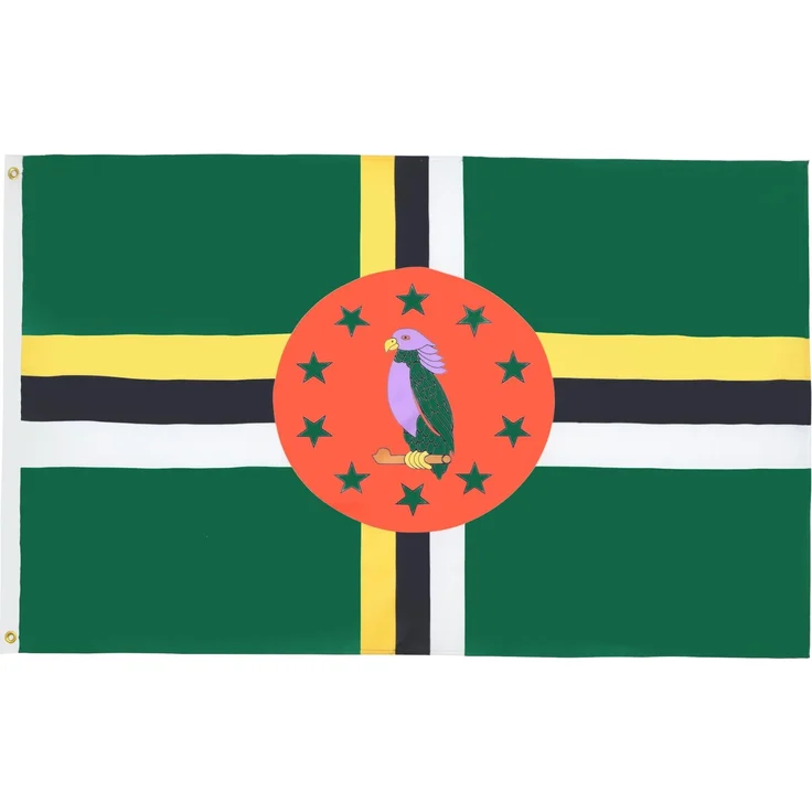 AZ FLAG - Flagge Dominica - 150x90 cm - Commonwealth Dominica Fahne 90x150 Cm Feiner Polyester - Flaggen