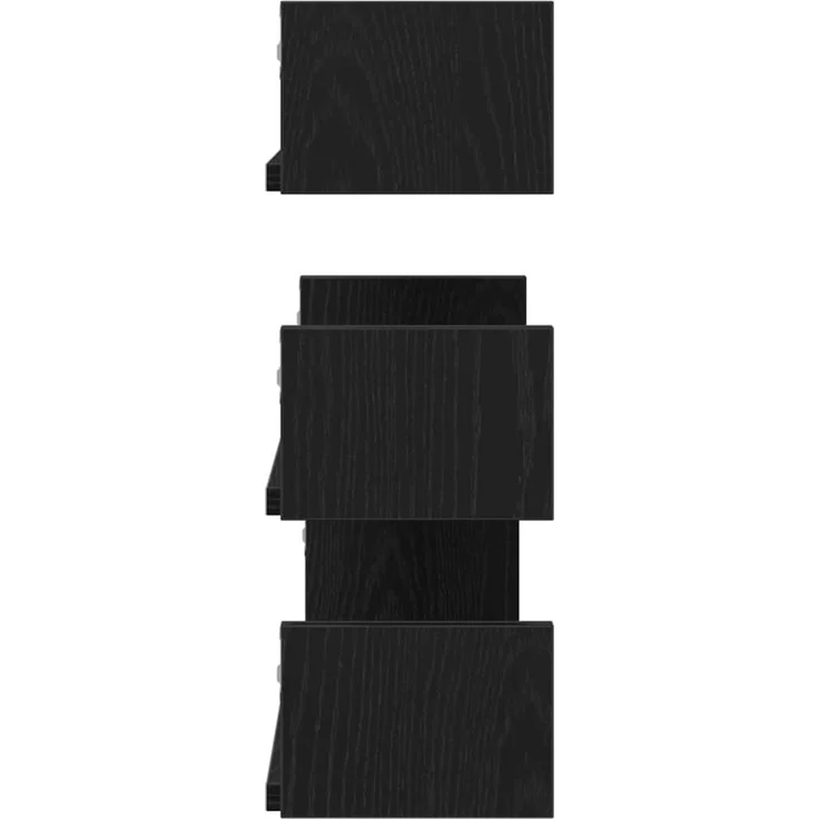 vidaXL Wandregale 3 Stk. Schwarz Eichen-Optik Holzwerkstoff 862405 – Bild 6