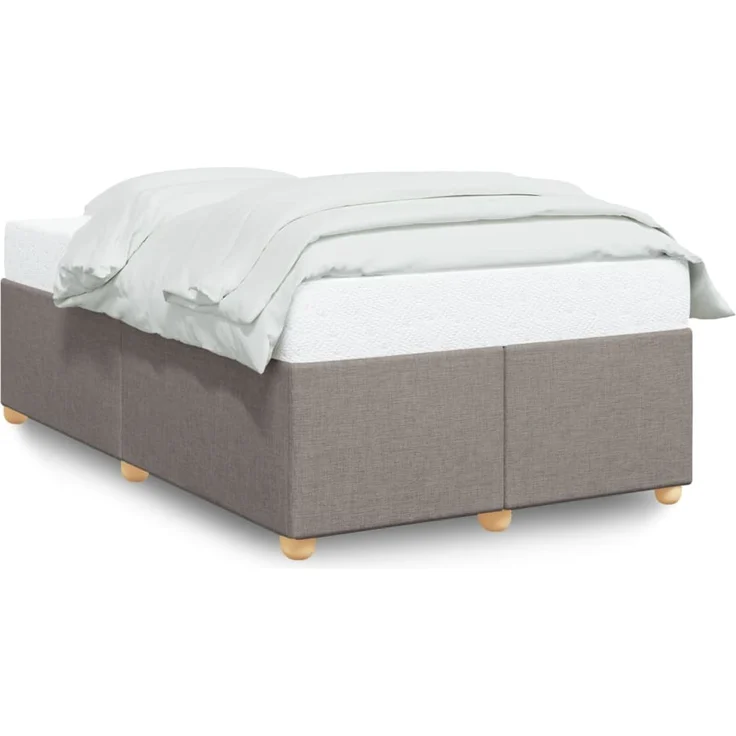 vidaXL Bettgestell ohne Matratze Taupe 120x200 cm Stoff 3284726 – Bild 2
