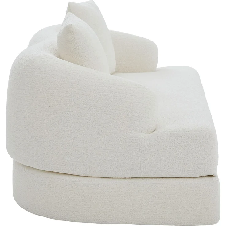 ZUBALIYA Schlafsofa 84x65 cm, mit LED - Beleuchtung, mit Chenille - Bezug, modular aufgebaut, mit Schaumstoffpolsterung, Beige – Bild 17