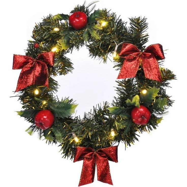 Haushalt International LED-Girlande Beleuchteter LED Weihnachts-Türkranz, Weihnachtsdekoration Adventsdeko Weihnachtsdeko – Bild 3